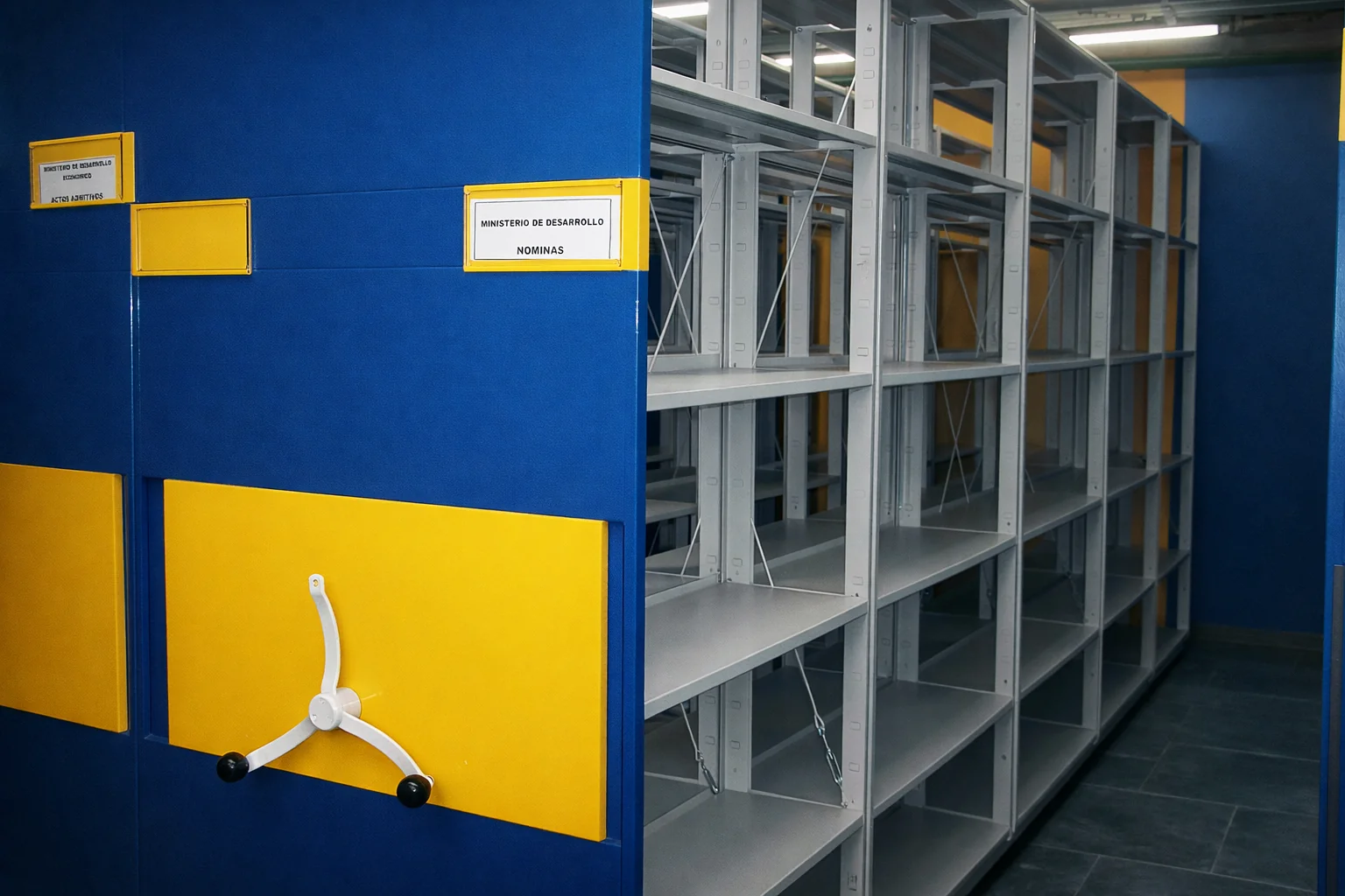 Archivo rodante instalado en oficina institucional de Bogotá